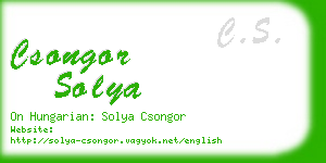 csongor solya business card